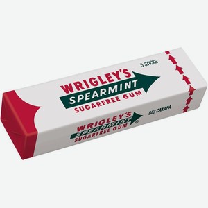 Резинка жевательная Wrigley s Spearmint со вкусом мяты без сахара, 13 г