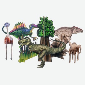 3D-конструктор деревянный Кувырком «Самые большие динозавры»