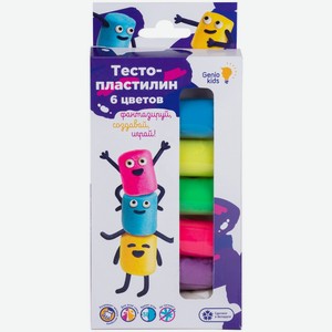 Набор для детской лепки Тесто-пластилин Genio Kids-Art 6 цветов 180 г