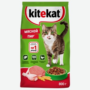 Корм для кошек Kitekat Мясной Пир, сухой 800 г