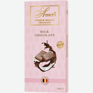 Шоколадная плитка Ameri молочный шоколад 32%, 100г