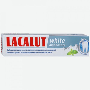 Зубная паста Lacalut Alpenminze отбеливающая, 75 мл