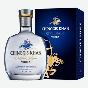 Водка Chinggis Khan в подарочной упаковке, 0.7л Монголия