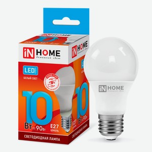 Лампа светодиодная IN HOME 10Вт-230В-4000К–E27, колба А60