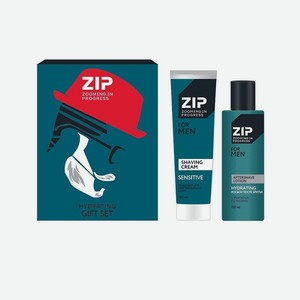 ZIP for Men Подарочный набор Hydrating Крем для бритья, 100 мл + Лосьон после бритья, 150 мл