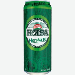 Пиво Holba Horska 10 pale фильтрованное пастеризованное 4.2% 500мл