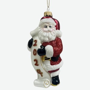 Ёлочное украшение 23-1803-38 Санта Клаус цвет: красный с белым, 13,5 см