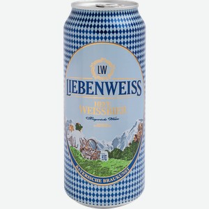 Пиво Liebenweiss светлое нефильтрованное 5.1% 500мл