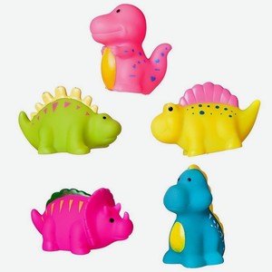 Набор игрушек для ванны ABtoys с 5 динозавриками