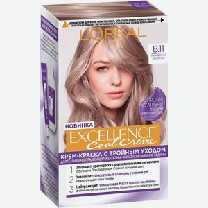 Краска для волос L’Oréal Paris Excellence Cool Creme тон 8.11 Ультрапепельный Светло-русый