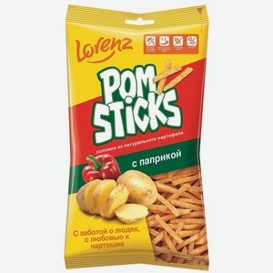 Чипсы картофельные соломкой Pomsticks с паприкой, 100 г
