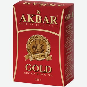 Чай черный Акбар Gold Ceylon листовой 100 г