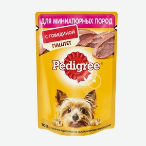 Корм для собак Pedigree паштет из говядины, для взрослых собак миниатюрных пород, 80 г