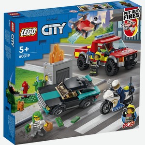 Конструктор LEGO City Fire «Пожарная бригада и полицейская погоня» 60319