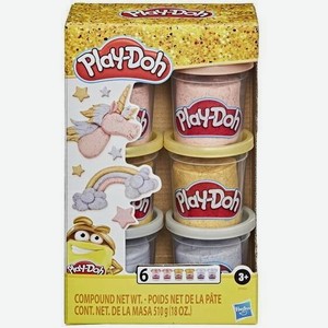 Набор банок для лепки Play-Doh золото и серебро арт.E94335L0