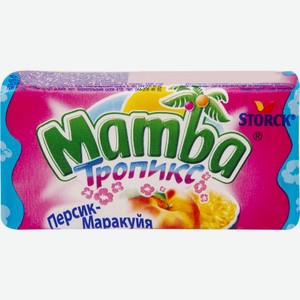 Жевательные конфеты Mamba Тропикс со вкусом персика и маракуйи 26,5гр