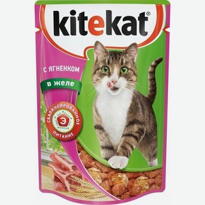 Корм для кошек Kitekat Ягненок в желе, влажный 85 г