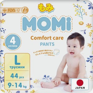 Трусики-подгузники Momi Comfort Care L (9-14 кг), 44 шт.