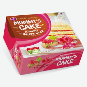 Торт Konti Mummy s cake малина-фисташка, 310г