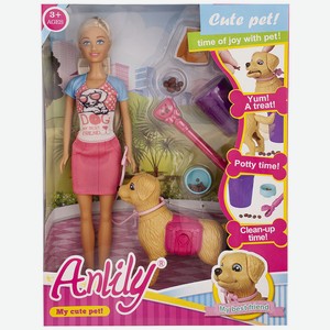 Кукла игровой набор с собакой арт99123