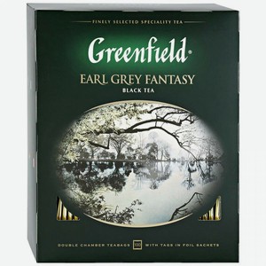Чай черный Greenfield Earl Grey Fantasy в пакетиках 100 шт, 200 г