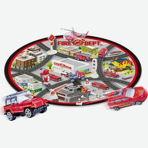 Игровой набор JZC «Пожарные» коврик с машинками и аксессуарами