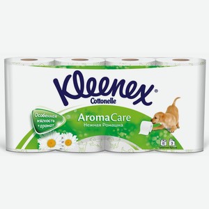 Туалетная бумага Kleenex Aroma Care нежная ромашка, 8 шт.