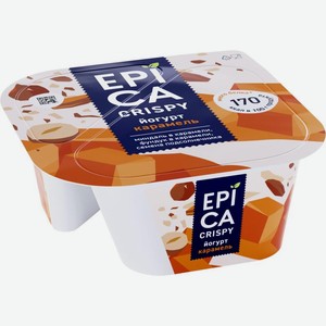 Йогурт Epica Crispy Карамель 4.8% + Смесь из семян и орехов в карамели 140г