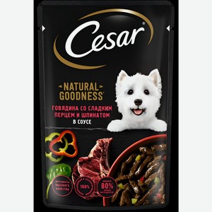 Корм для собак Cesar говядина-сладкий перец-шпинат, 80г Россия