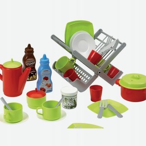 Набор Ecoiffier «Сушилка для посуды + посуда» 39 предметов