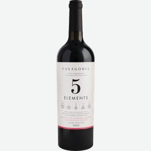 Вино 5 Elements Красностоп-Саперави-Каберне-Цимлянский черный красное сухое 13% 750мл