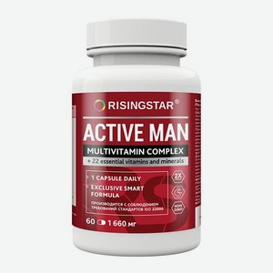 БАД Risingstar Мультивитаминный комплекс усиленная формула для мужчин 60 таблеток