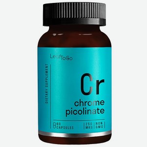 Хром LeafToGo Пиколинат хрома 250 мкг в 1 капсуле витамины 60 капсул