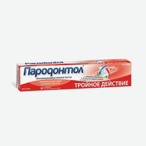 Зубная паста <Пародонтол> тройное действие 124г Россия
