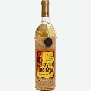 Вино ДУША МОНАХА белое полусладкое, 0.7л, Россия, 0.7 L