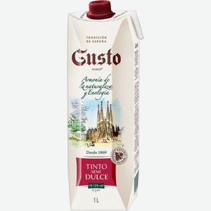 Вино GUSTO Vino кр. п/сл., Россия, 1 L