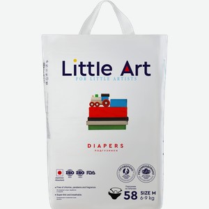 Подгузники для детей Little Art р.m 6-9кг 58шт