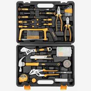 Профессиональный набор инструмента для дома в чемодане Deko DKMT102 (102 предмета) черно-желтый