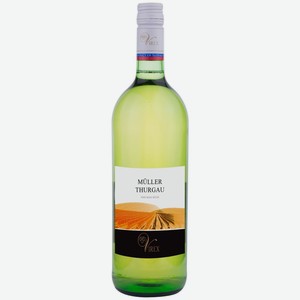 Вино MULLER THURGAU Мюллер Тургау ординарное cортовое бел. сух., Словакия, 1 L