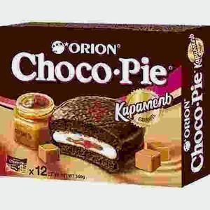 Печенье Orion Choсo Pie Dark Caramel 360г