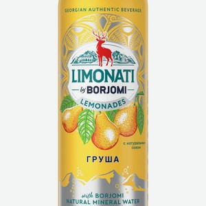 Напиток газированный Limonati by Borjomi груша, 330мл, металлическая банка