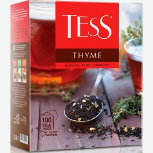 Чай черный Tess Thyme с чабрецом и цедрой лимона,1,5г*100п