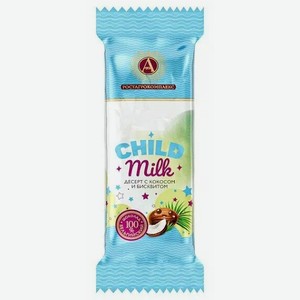 Десерт творожный А.Ростагрокомплекс Child Milk кокос-бисквит 15% 40г