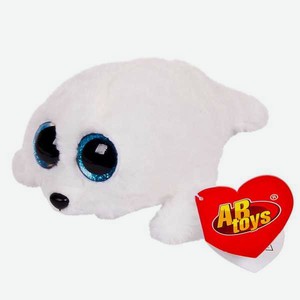 Мягкая игрушка ABtoys «Домашние любимцы» Тюлень, белый 15 см