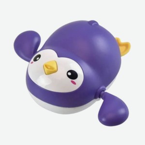 Заводная игрушка для купания Qi Chen «Пингвиненок», темно-серый