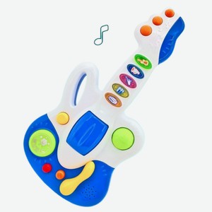 Музыкальная игрушка Huanger Гитара со световыми и звуковыми эффектами, синяя