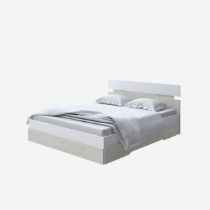 Кровать Milton (ЛДСП Белый/Дуб Шамони светлый) 160x200