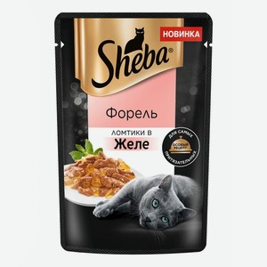 Влажный корм Sheba ломтики форели в желе для привередливых кошек 75 г