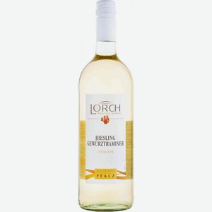 Вино Lorch Riesling Gewurztraminer белое полусладкое 10,5 % алк., Германия, 1 л