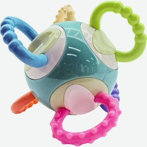 Развивающая игрушка-погремушка Huanger «Волшебный шар», голубая